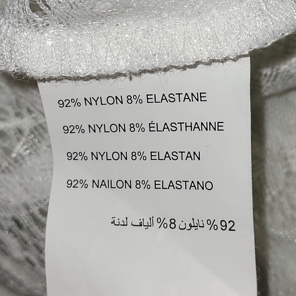 + Love & Legend white open weave leaf motif round neck short sleeve top - Picture 5 of 7